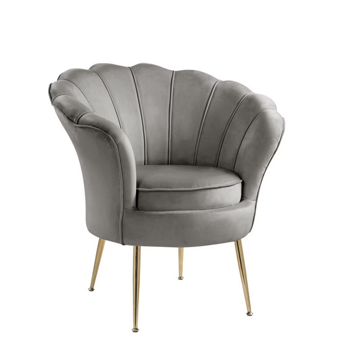 Gray Velvet Accent Chair Q4393