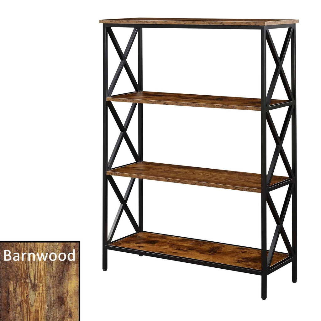 Metal and Wood 4-Shelf Bookcase O4863