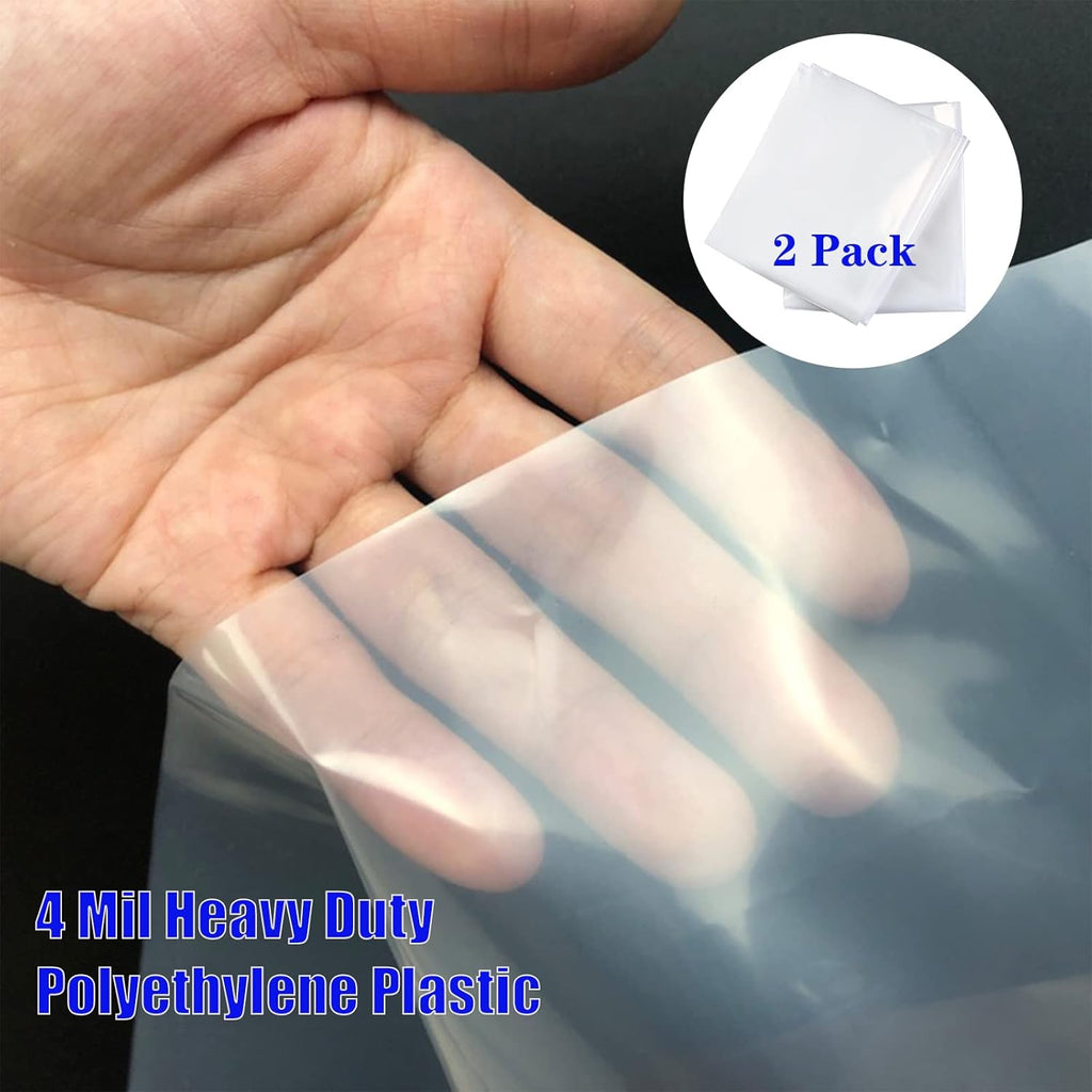 2 Packs 4 mil Thick Polyethylene Mattress Bag, California King N21778