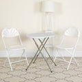 2 Pack White Plastic Folding Chair F830726