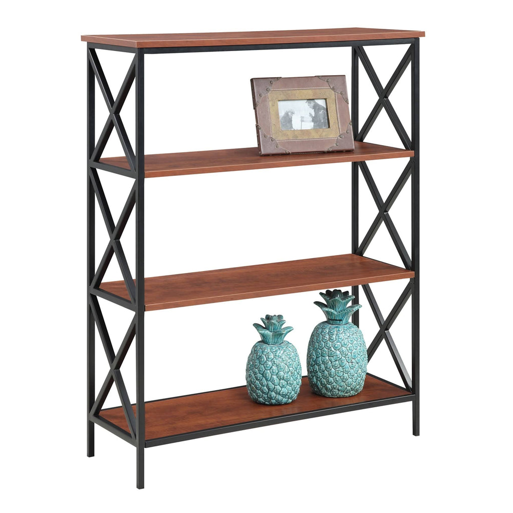 Metal and Wood 4-Shelf Bookcase O4863
