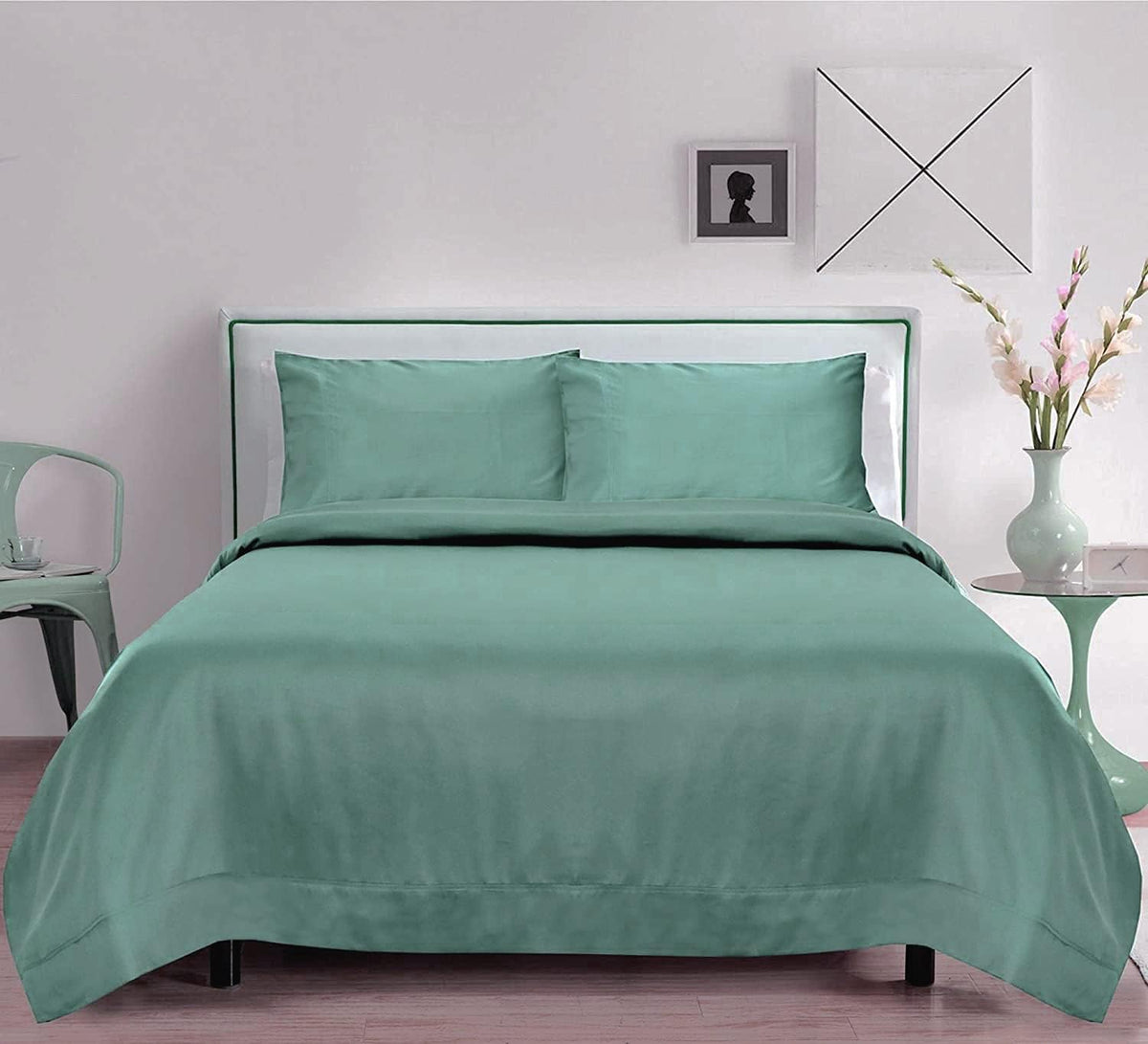 Split King Charcoal Gray 5PC Tencel Lyocell Bed Sheets Set E99869