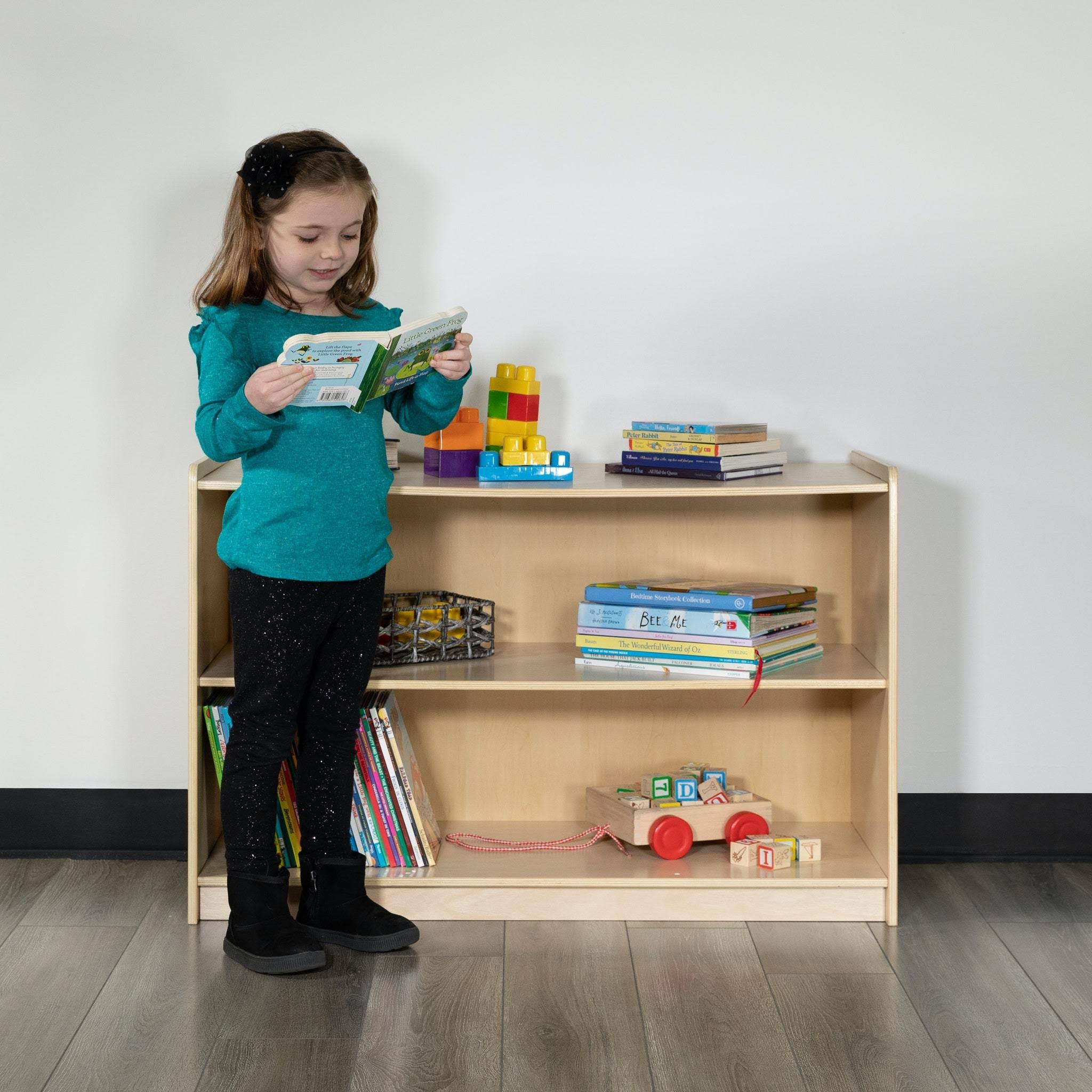 Wooden 2 Section School Classroom Storage Cabinet W6341