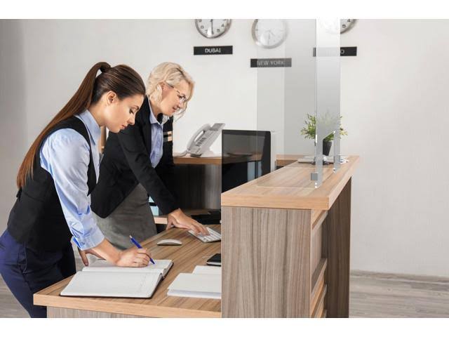 Clear Sneeze Guard Counter Partition Screen W12969