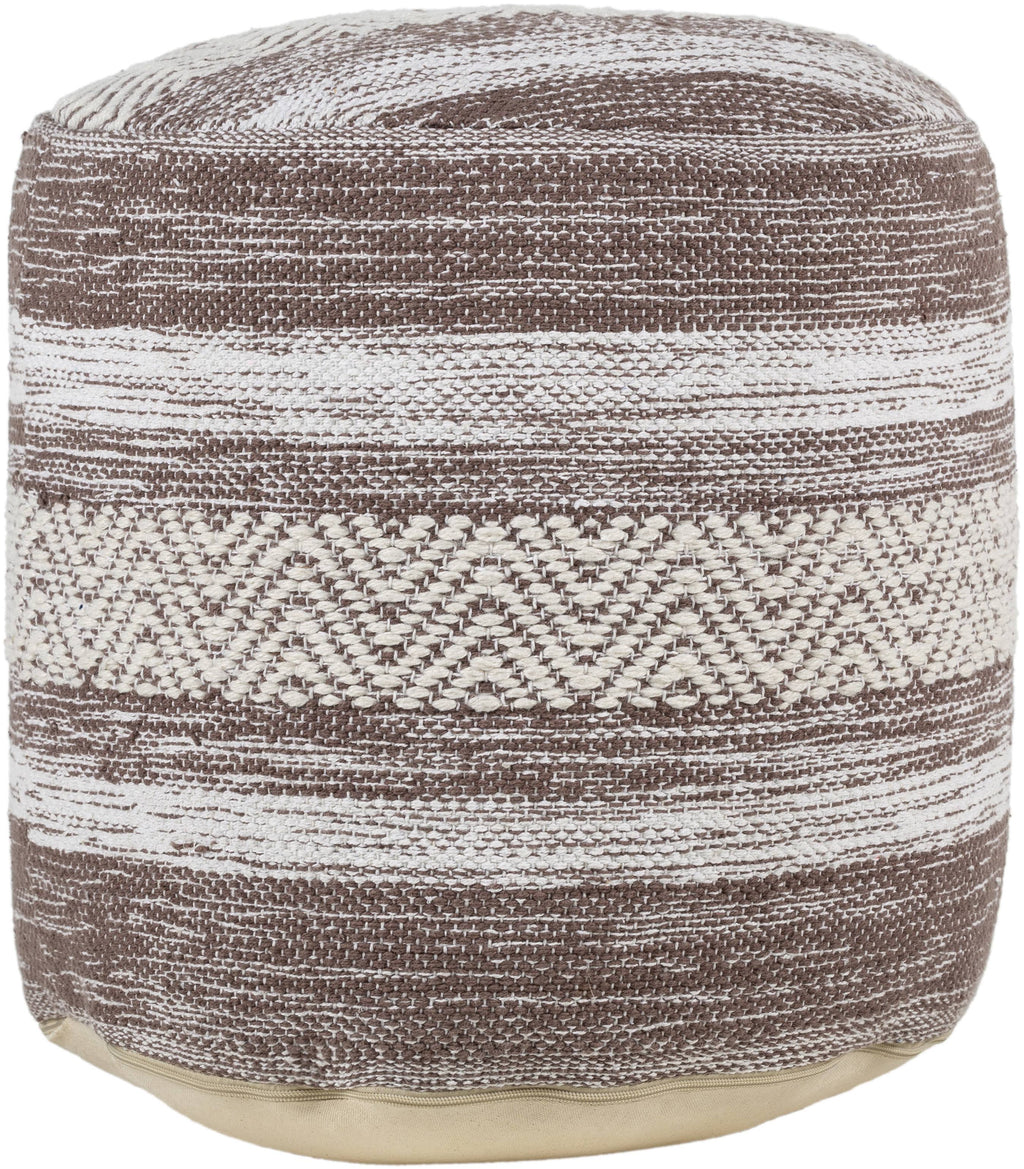 Beige Cotton Pouf C92291
