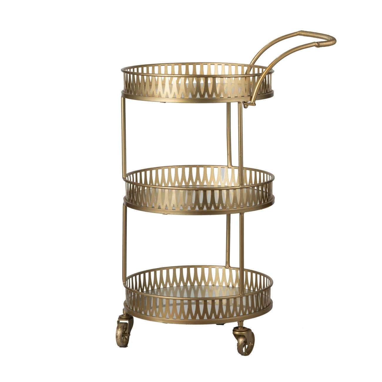 Gold Round Bar Cart T912196