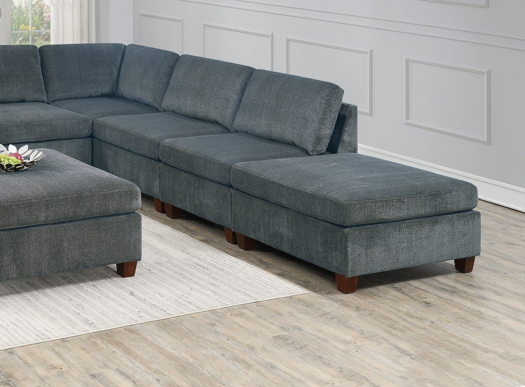 Grey Chenille Modular Sectional 8pc Set Q9640