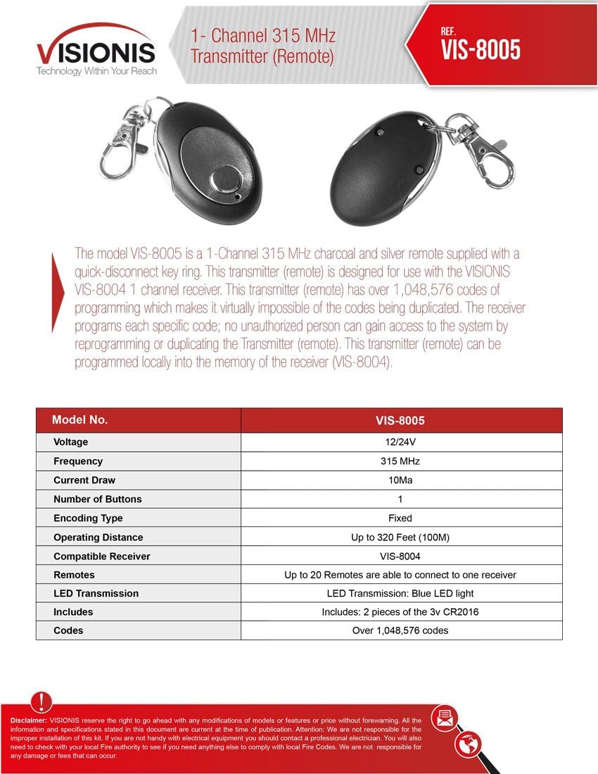 One Door Electromagnetic Lock Kit with Wireless Receiver and Remote A375448