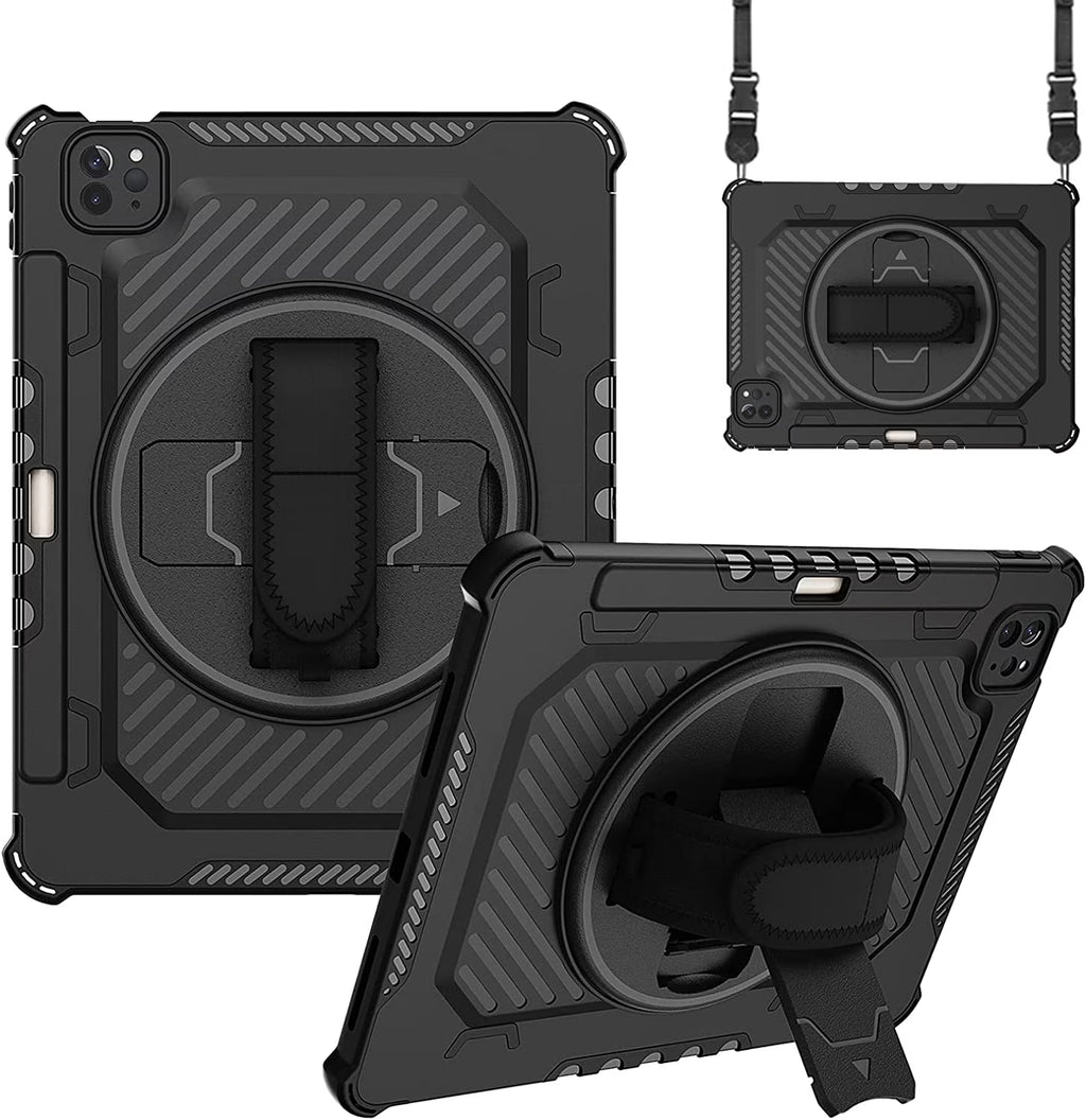 Heavy Duty Protective Cover with 360° Rotating Hand Strap & Stand Shoulder Strap G2570