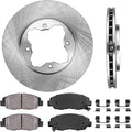 Premium OE 4 Lug Brake Disc Rotors + Ceramic Brake Pads + Clips H733541