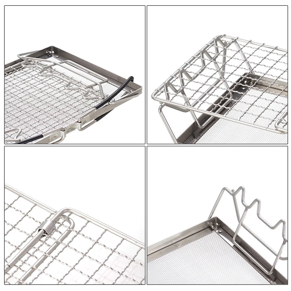 Stainless Steel Folding Camp Stove Toaster Rack Y109968