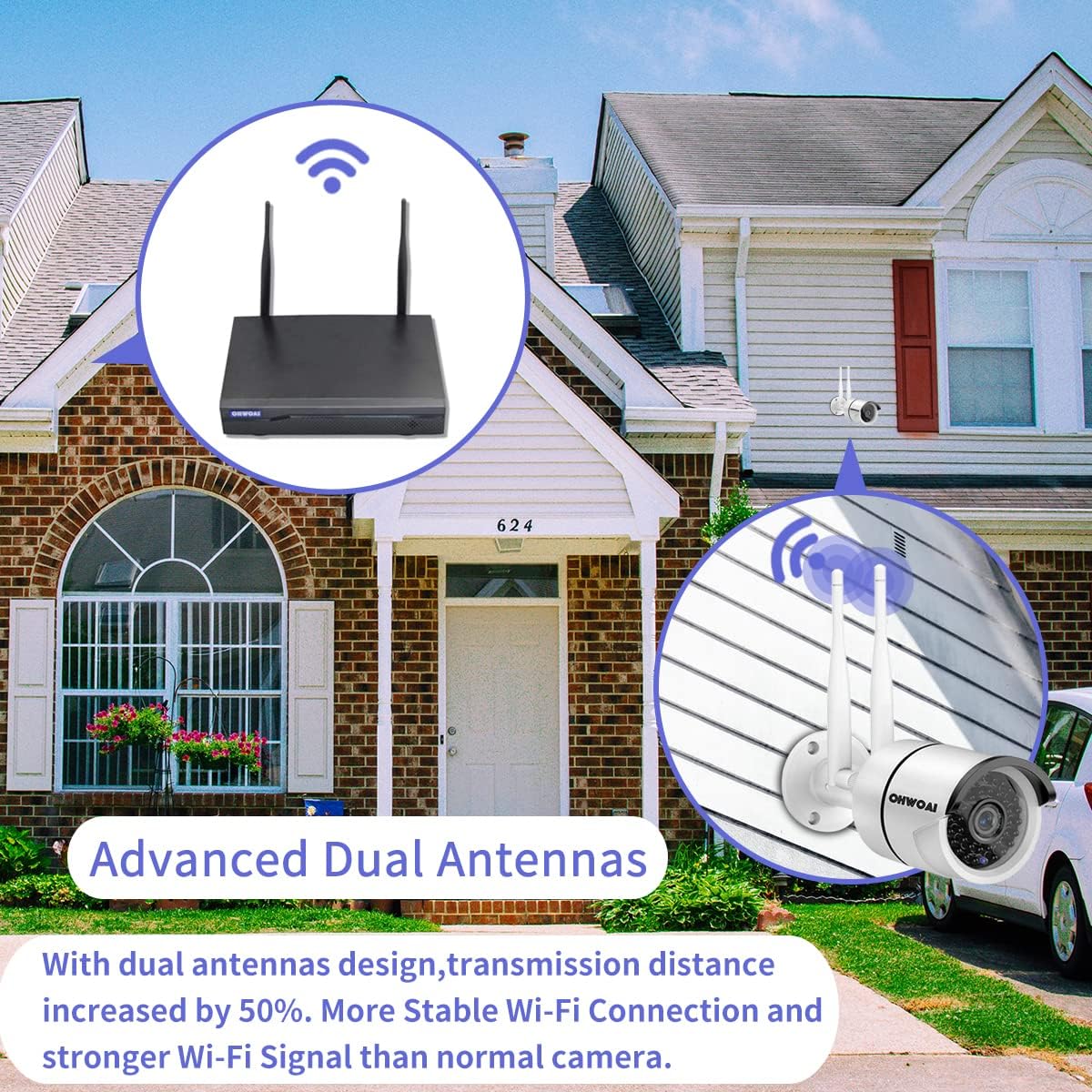 8 Channel 1080P NVR Wireless Security Camera System with 4TB Hard Drive I96230