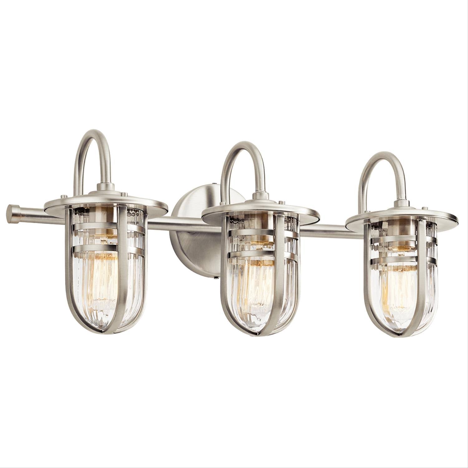 3 Light Brushed Nickel Bath Light V5973