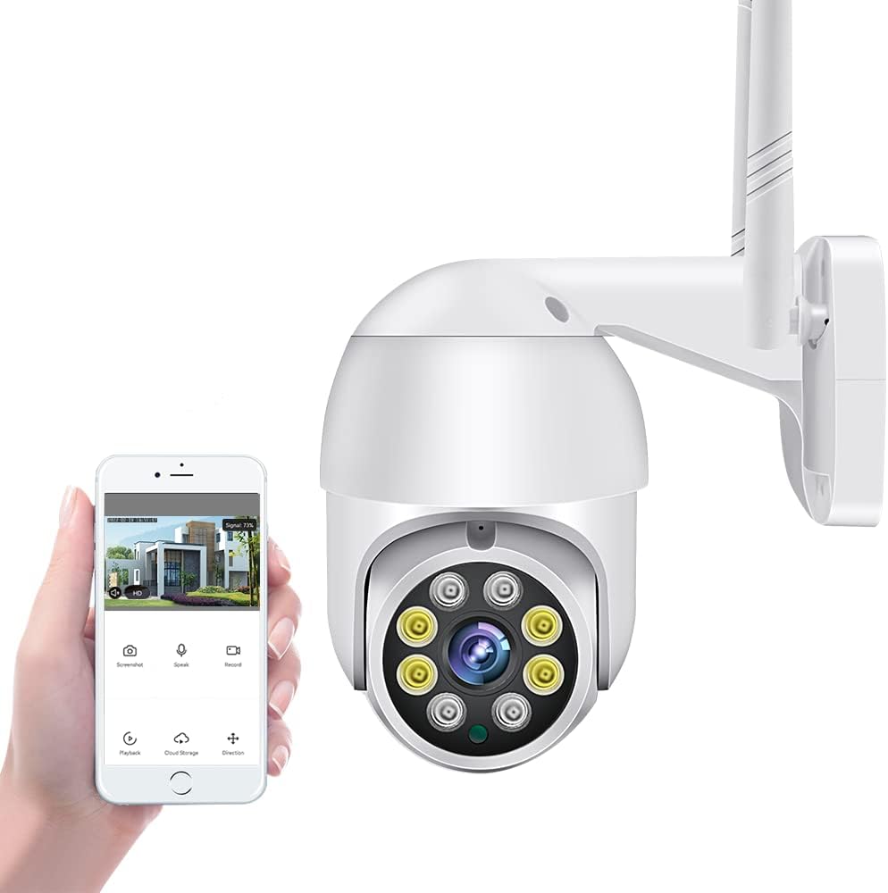 2K Wired Outdoor Security Camera with Starlight Color Night Vision and IP65 Waterproof H1370