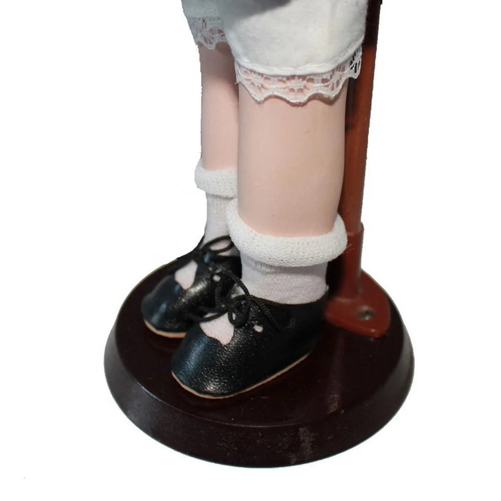 Pink Dress Porcelain Doll with Display Stand O1033
