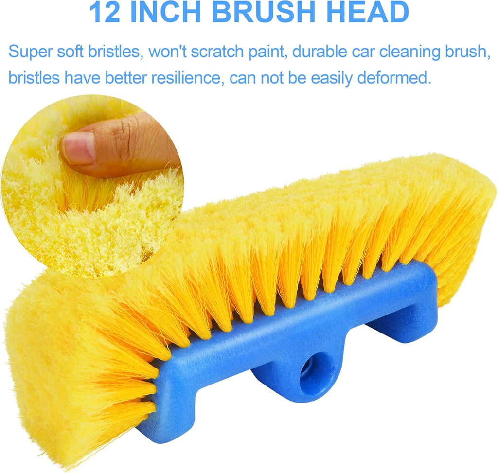 11 Foot Telescopic Flow Through Car Wash Brush with Soft Bristles Z4963