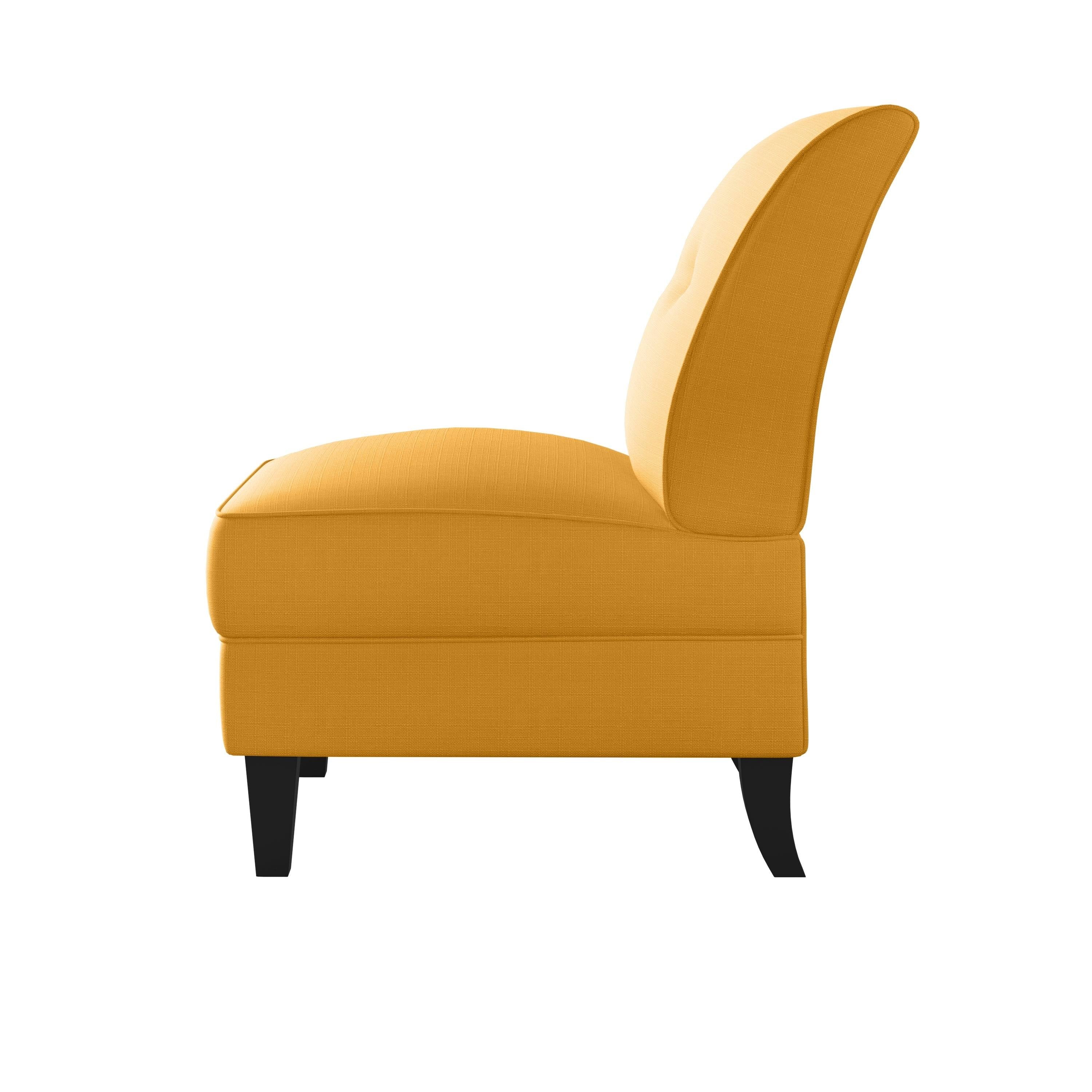 Orange Linen Armless Chair K403826