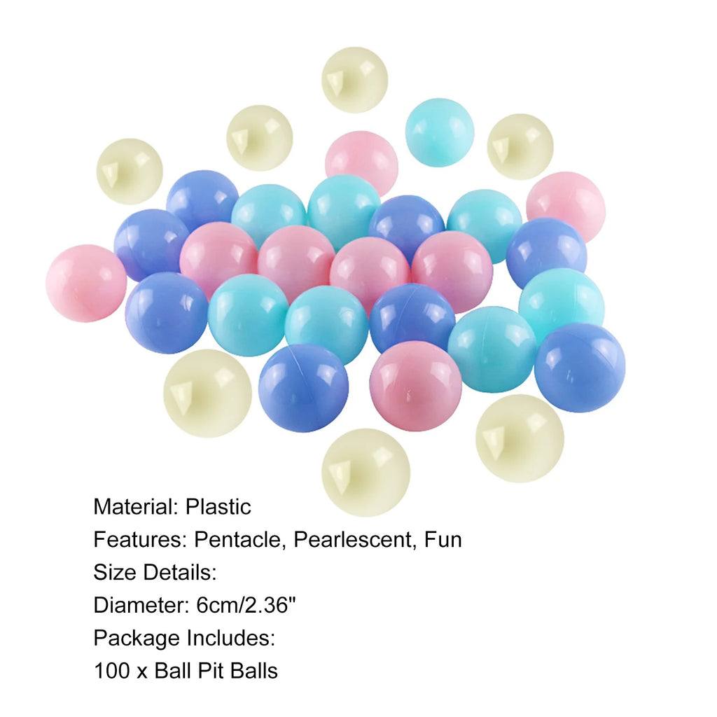100Pcs Crush Proof Plastic Play Balls O175932