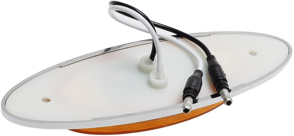 10Pcs 6-1/2inch Amber Clearance Marker Light with Bullet Terminal W12100