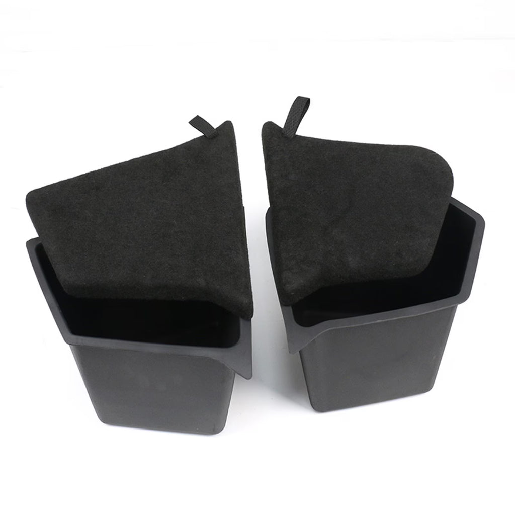 Rear Side Storage Box with Lid Bins 4PCS Black TPE ABS U6918