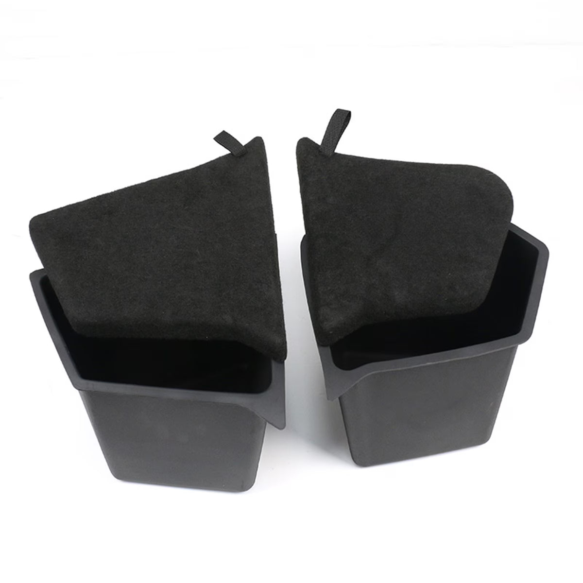 Rear Side Storage Box with Lid Bins 4PCS Black TPE ABS U6918