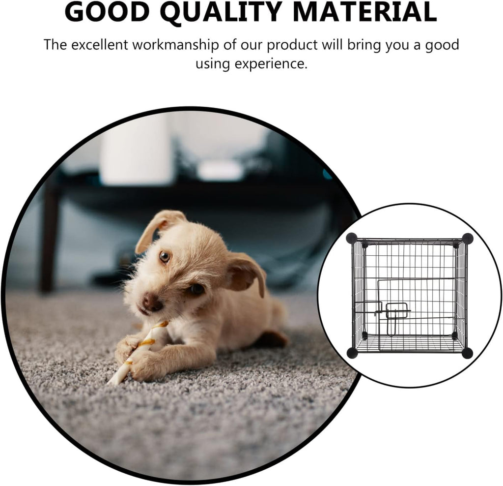 Black Foldable Metal Pet Exercise Playpen I3527