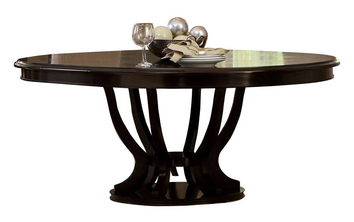 Espresso Round Oval Pedestal Table U270