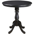 Antique Black Round Pedestal Bar Table D814395
