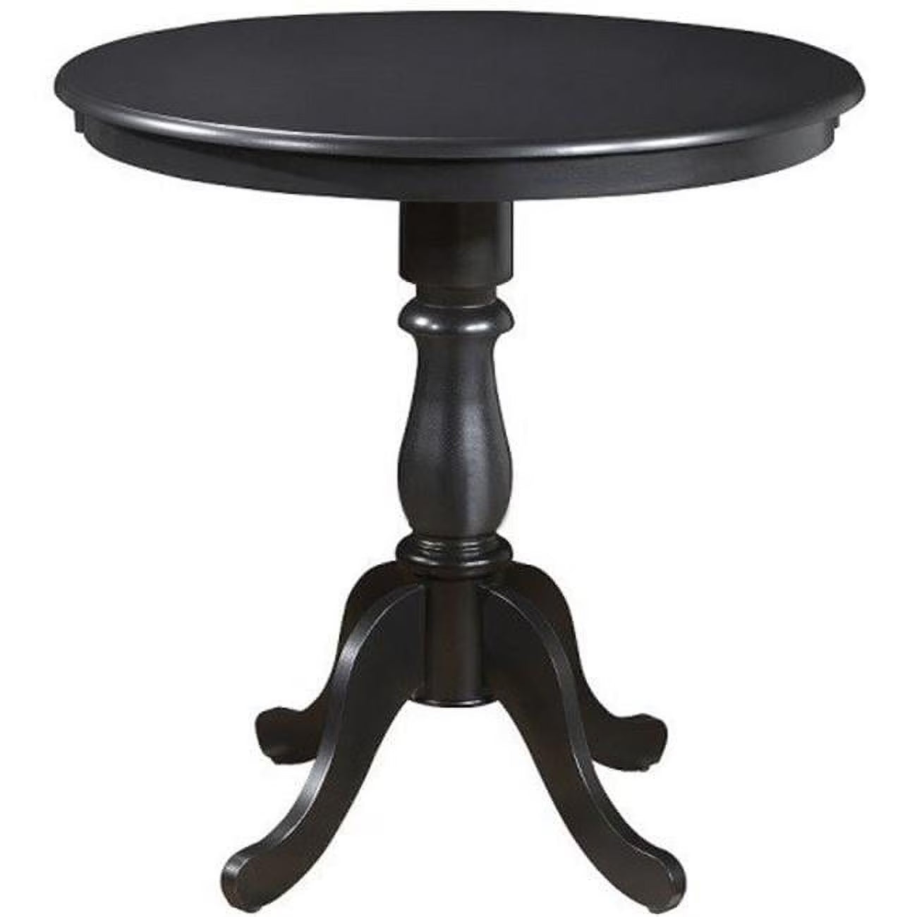 Antique Black Round Pedestal Bar Table D814395