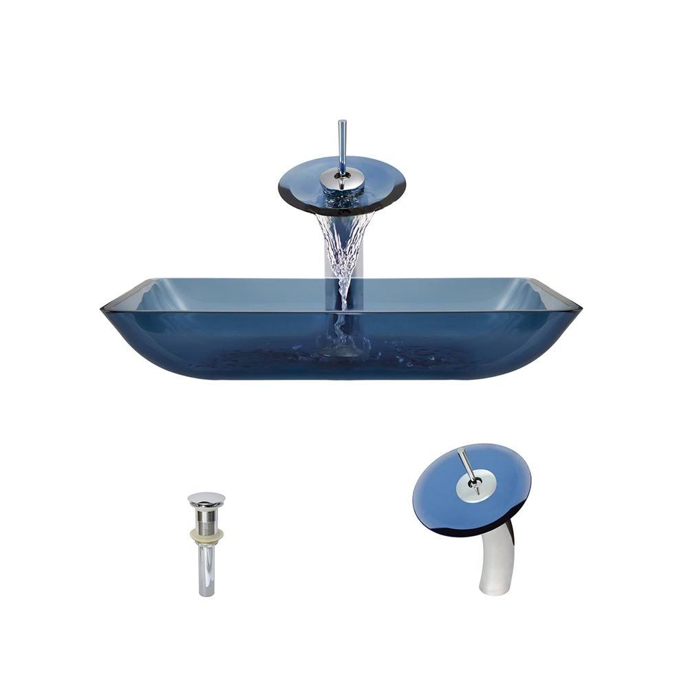 Aqua Chrome Vessel Faucet Ensemble E26768