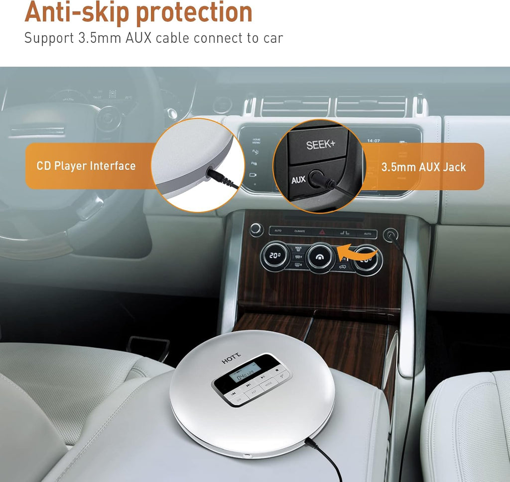 Portable CD Player with Anti-Skip Protection and Headphones D484549