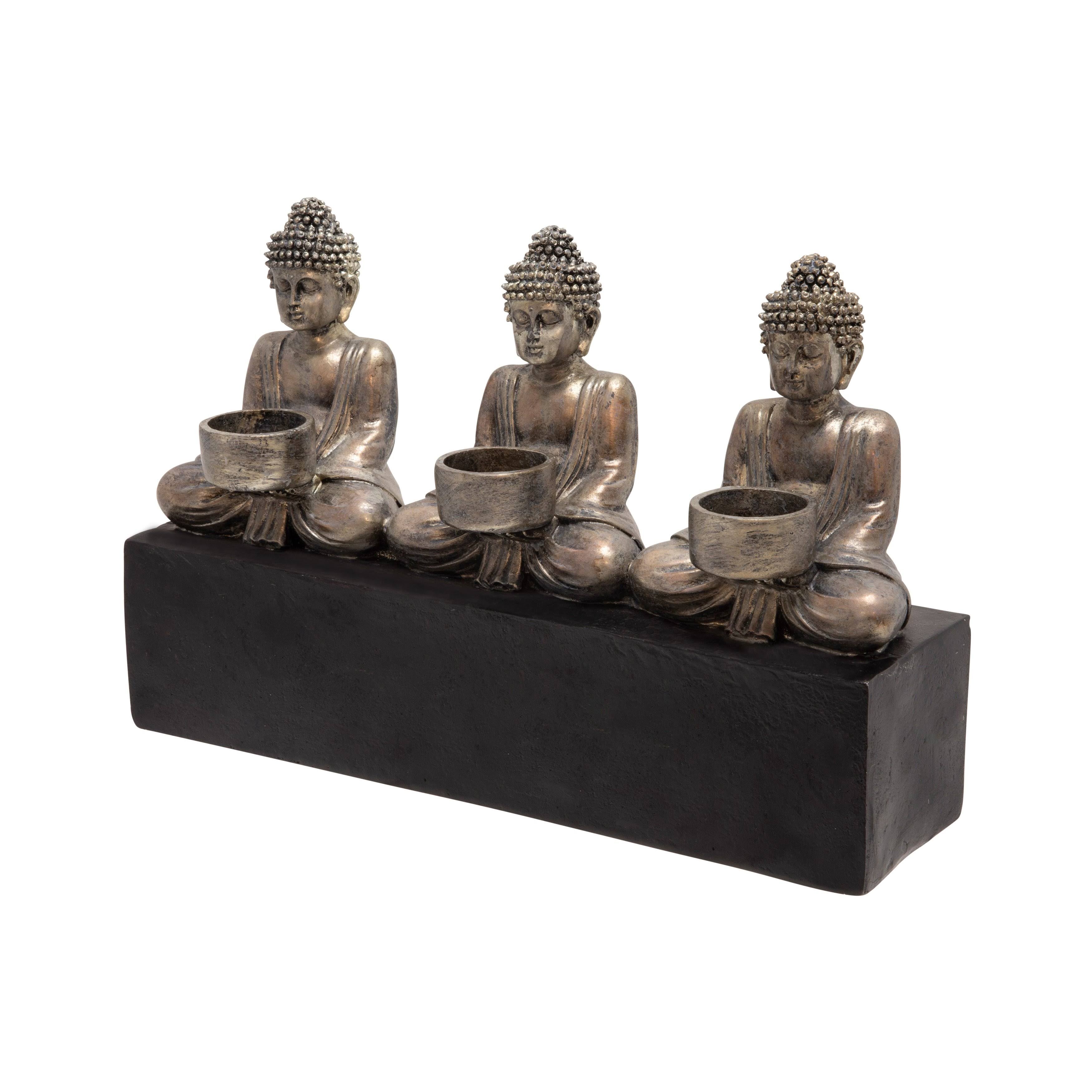 3 Buddha Tealight Candle Holder R777556