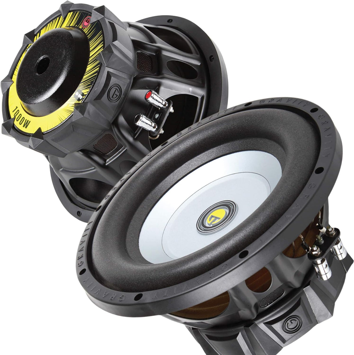 10 Inch 1000 Watt Car Audio Subwoofer 4 Ohm DVC Pack of 2 W709035