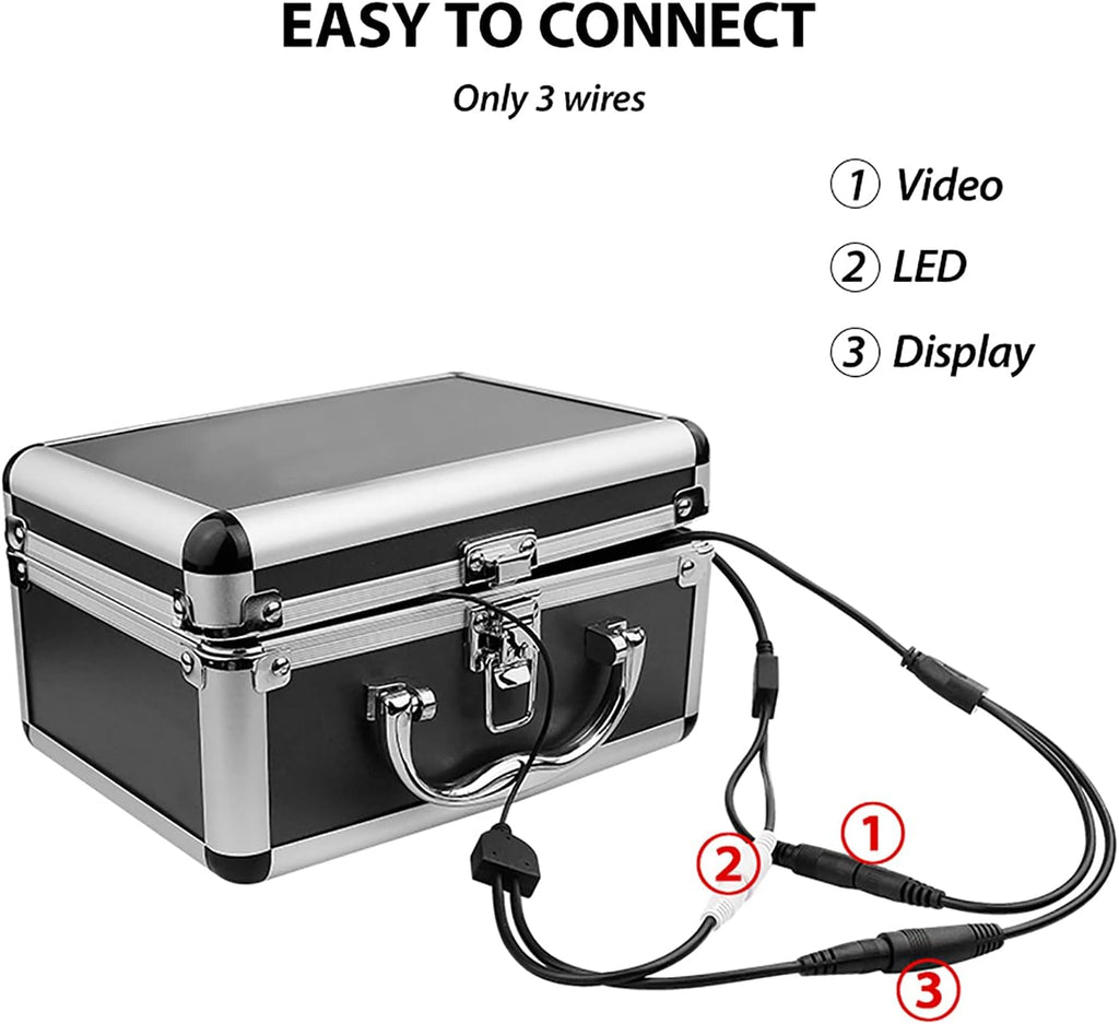 Underwater Fishing Camera with 4.3 Inch IPS Screen 1000TVL 30m Cable D457900