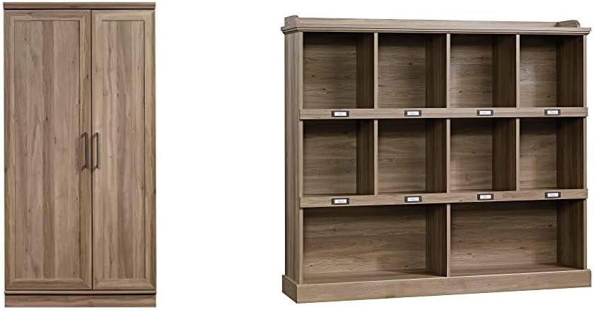 Storage Cabinet and Bookcase, Salt Oak Finish Z255