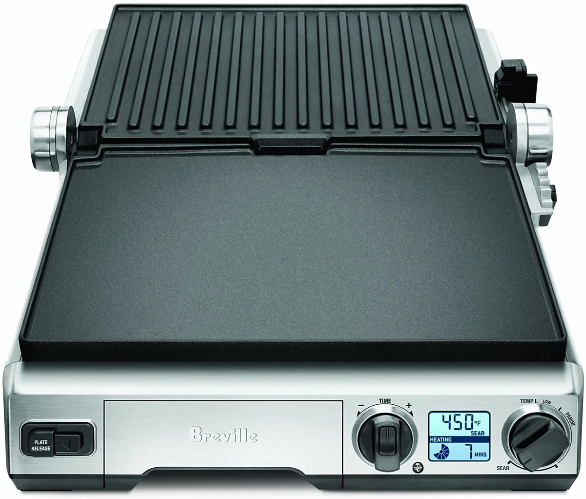 Brushed Stainless Steel Electric Countertop Grill F353724
