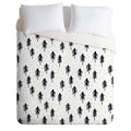 Twin Winter Pines Duvet Cover Set Black/White H51550