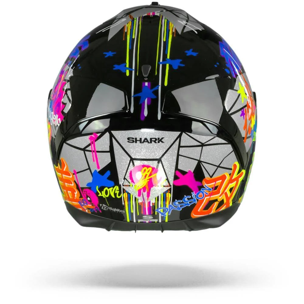 Black Red Glitter Motorcycle Helmet X960192