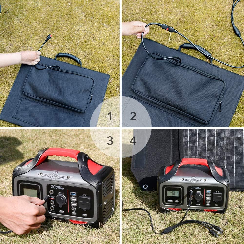 60W Foldable Solar Panel with ETFE Technology, USB-C, Kickstand Portable Solar Panel Y326443
