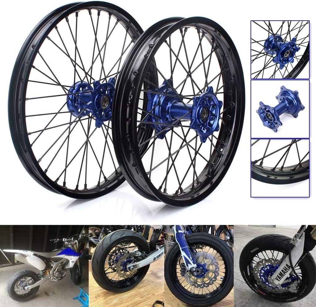21" 19" Offroad Front Rear Wheel Rim Blue Hub U49241