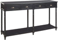Black 4 Drawer Console Sofa Table K5990