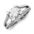 14ky White Gold Diamond/Moissanite Engagement Ring S189914
