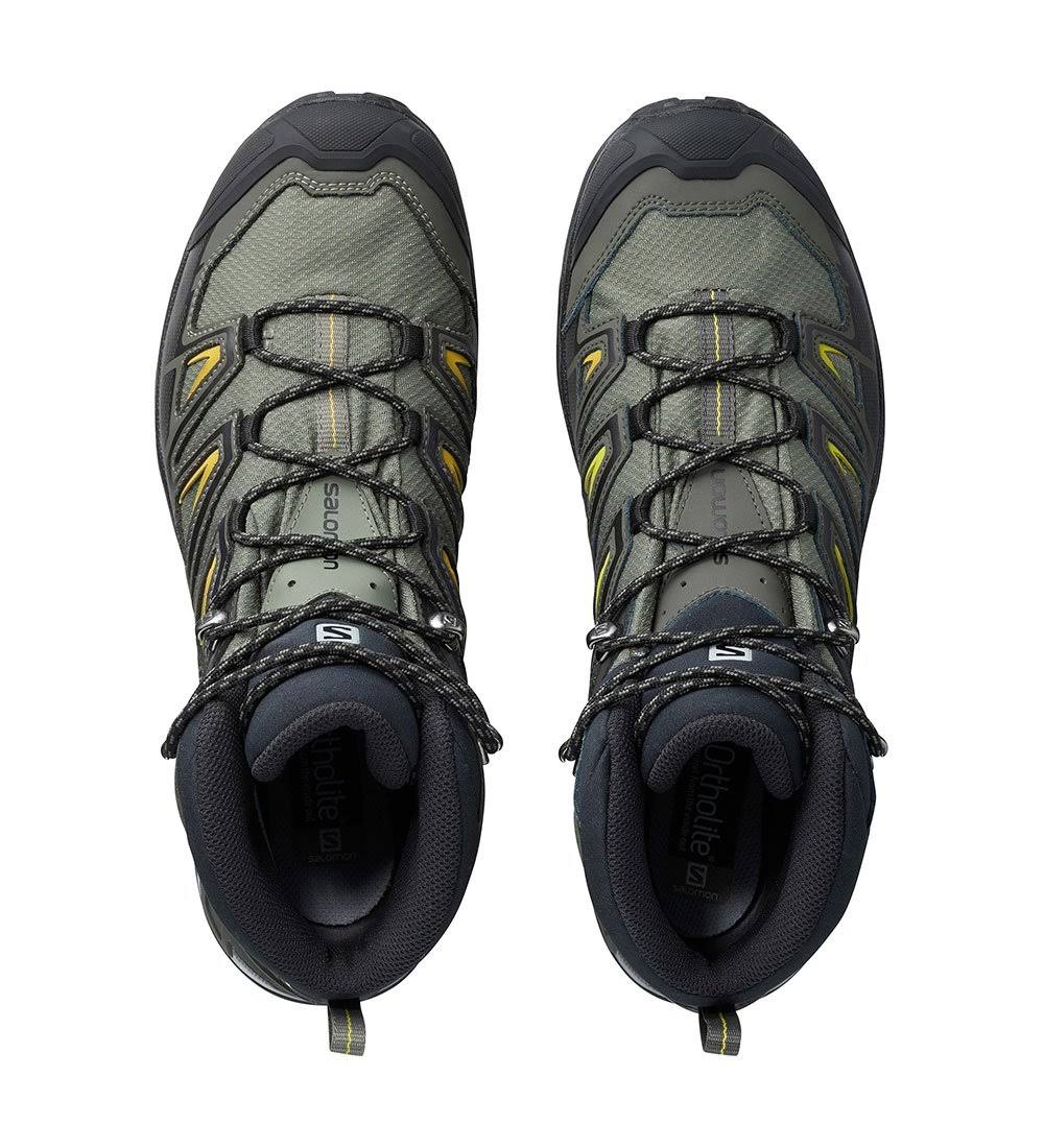 Castor Gray Black Green Sulphur Mid Hiking Boots D934