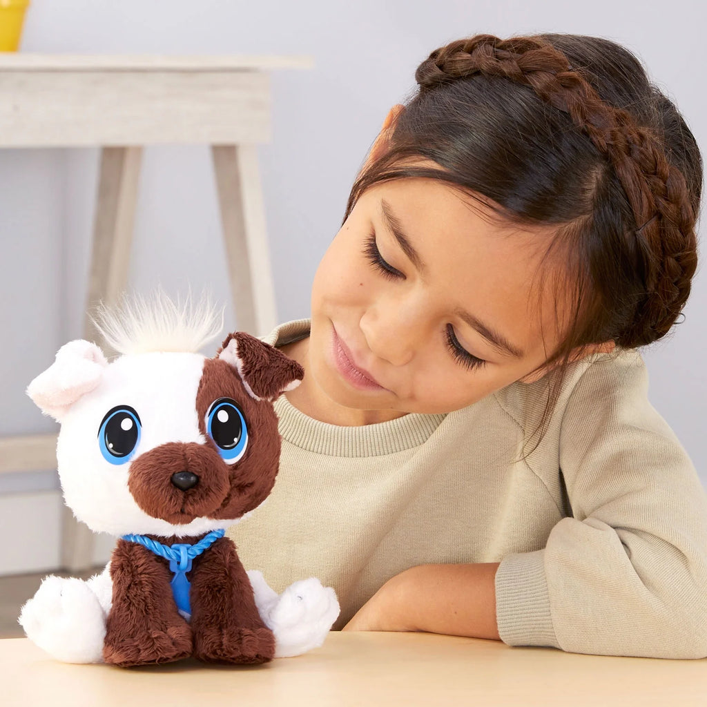 Boxer Mix Soft Plush Pet Toy with Collar, Tag, Doghouse, Stickers, Activities Ages 3+ Y6807