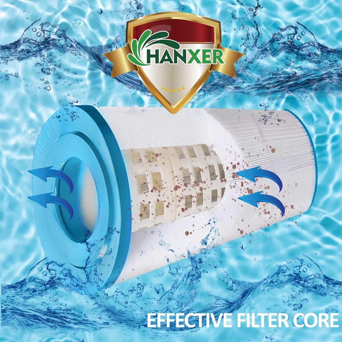 120 Sq.Ft Swimming Pool Filter Cartridge, Pack of 2 H3389