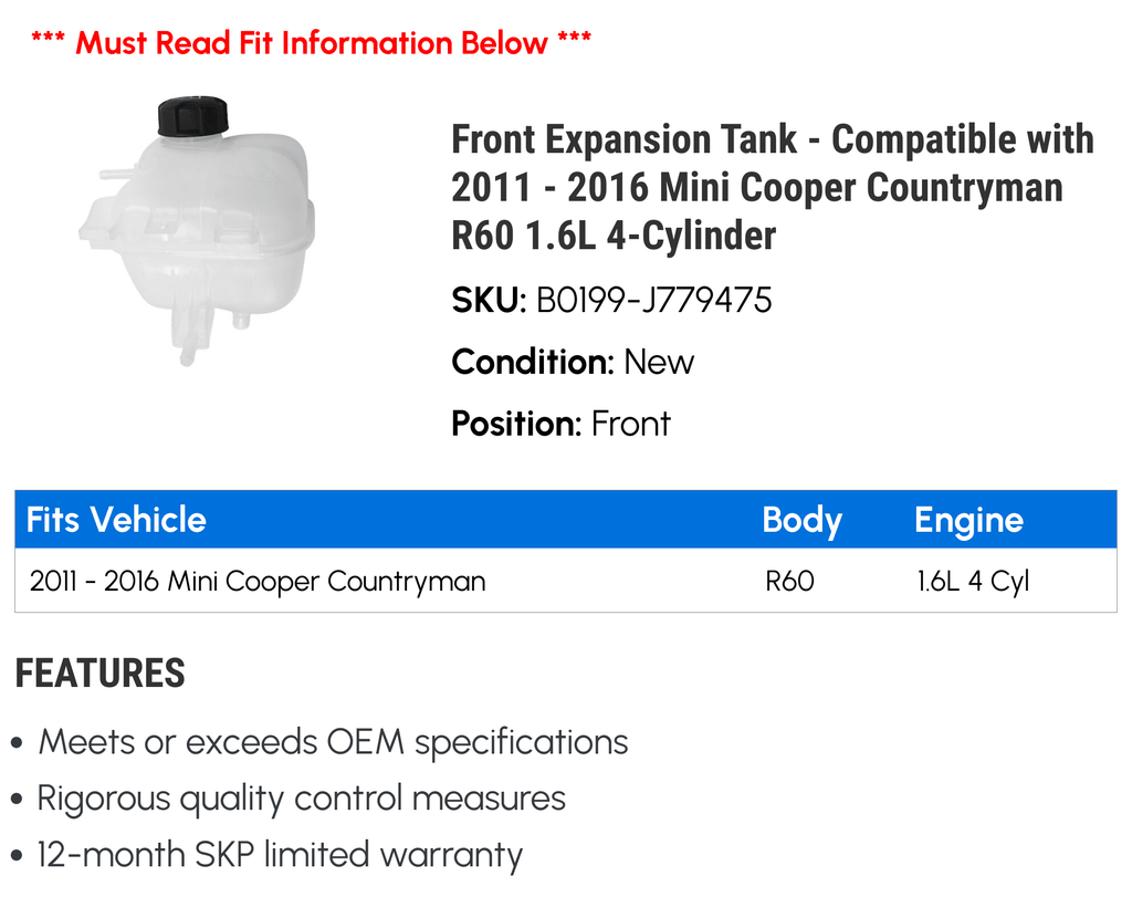 Front Expansion Tank S72183