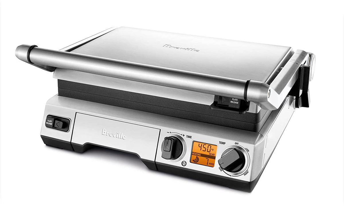 Brushed Stainless Steel Electric Countertop Grill F353724