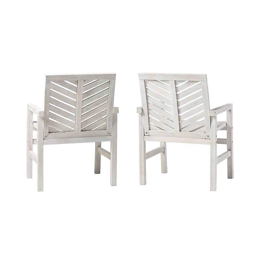 White Wash Solid Acacia Wood Patio Chair F467