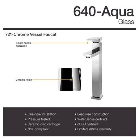 Aqua Chrome Vessel Faucet Ensemble E26768