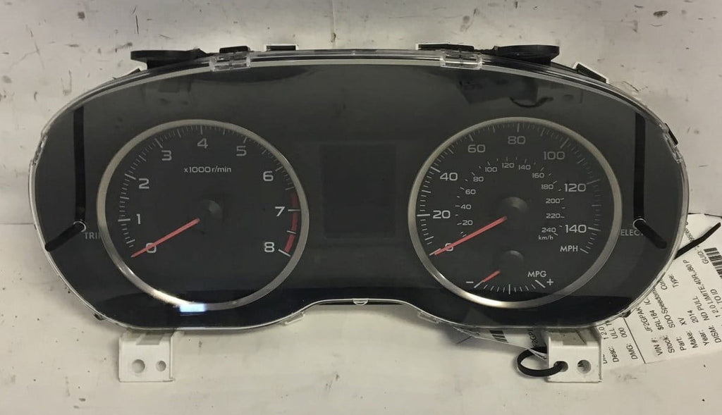 14 Subaru XV Crosstrek Speedometer Cluster 44k Miles OEM I951120